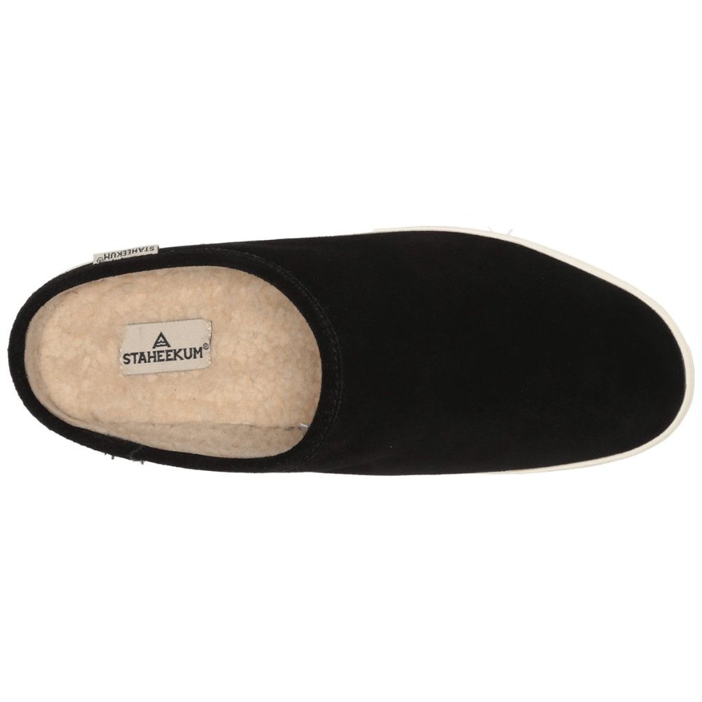 Cami Mule Black Suede Leather Slip-on Slipper Slip On Black White Sneaker Shoe